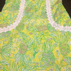 Lilly Pulitzer Liz Shift Dress In Sweet Tarty Crazy Cat House Print size 4